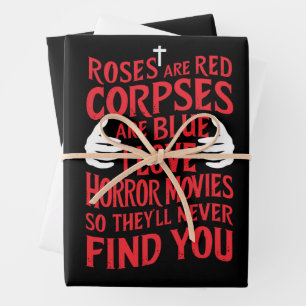 Feuille De Papier Cadeau Amateurs de films d'horreur Halloween Film effraya