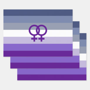 Feuille De Papier Cadeau Amour Lesbien Butch Fierté WLW