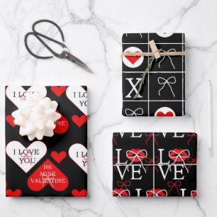 Feuille De Papier Cadeau Amour pour la Saint-Valentin 