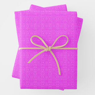 Feuille De Papier Cadeau Amusant Élégant Abstrait petit Motif Motif rose