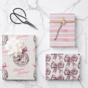 Feuille De Papier Cadeau Amusants Moderne Disco Ball Ornament Vacances Les 