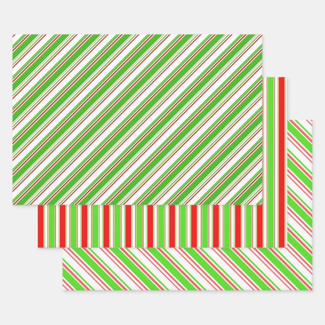 Feuille De Papier Cadeau Amusants Motifs rouges, blancs, verts inspirés de  (Lot)