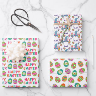 Feuille De Papier Cadeau Amusement de Pâques