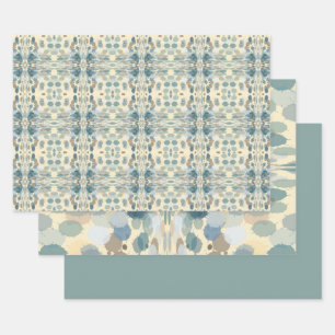 Feuille De Papier Cadeau Amusement estival Ocean Spray Splatter Art Abstrai