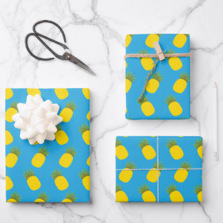 Feuille De Papier Cadeau Ananas