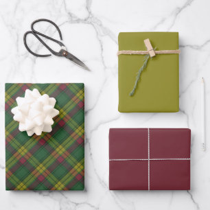 Feuille De Papier Cadeau Ancien Tartan écossais de MacMillan