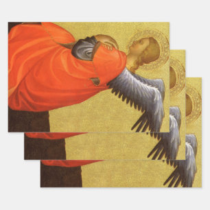 Feuille De Papier Cadeau Ange de la Renaissance par Maître du Bambino Vispo