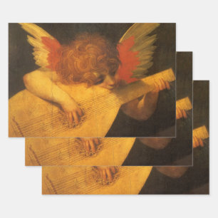 Feuille De Papier Cadeau Ange musicien jouant du luth par Rosso Fiorentino