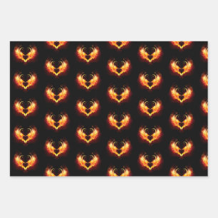 Feuille De Papier Cadeau Angel Fire Heart with Wings