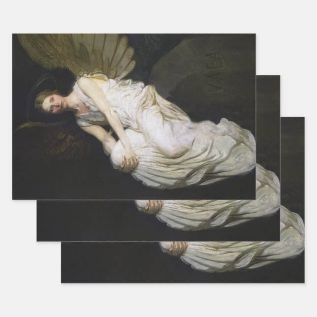 Feuille De Papier Cadeau Angel vintage lourd Angles de découpage (Lot)