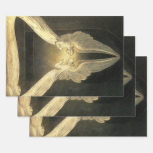 Feuille De Papier Cadeau Angels vintages survolant Jésus-Christ