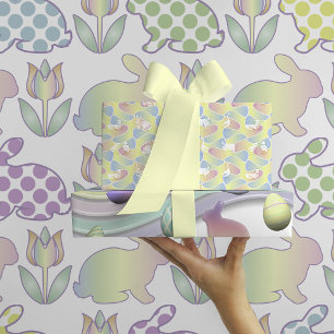 Feuille De Papier Cadeau Animaux de Pâques