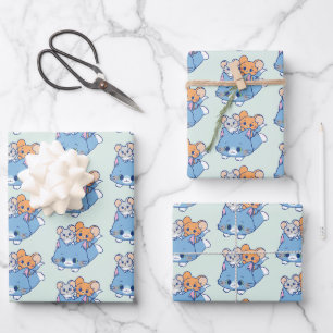 Feuille De Papier Cadeau Anime Tom, Jerry et Tuffy