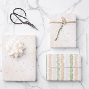 Feuille De Papier Cadeau Anniversaire de Peach Dots Fantaisiste