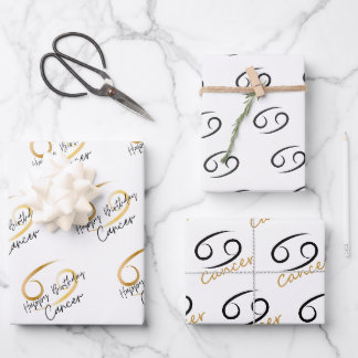 Feuille De Papier Cadeau Anniversaire du cancer
