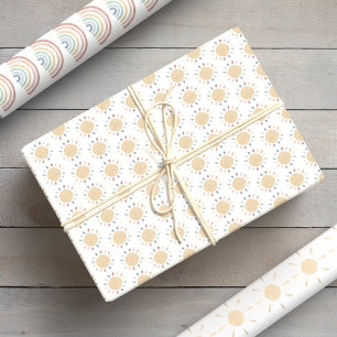 Feuille De Papier Cadeau Aquarelle Boho Baby