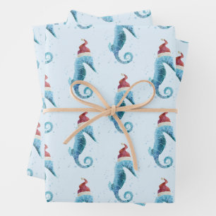Feuille De Papier Cadeau Aquarelle marin nautique
