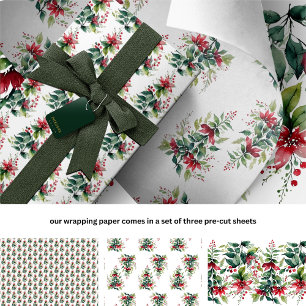 Feuille De Papier Cadeau Aquarelle moderne Noël Arbre Noël
