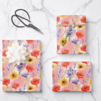 Aquarelle Provence Fleur sauvage motif floral