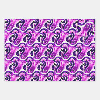 Feuille De Papier Cadeau Aquarelle violette