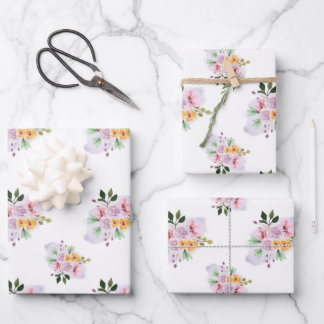 Feuille De Papier Cadeau Aquarelles été