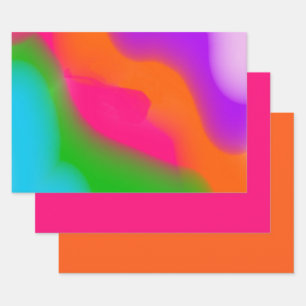 Feuille De Papier Cadeau Aquarelles Sherbet