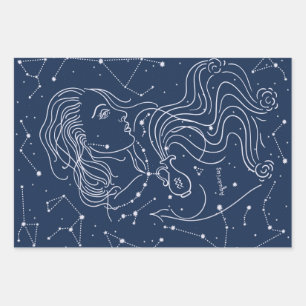 Feuille De Papier Cadeau Aquarius
