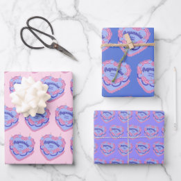 Feuille De Papier Cadeau Aquarius Zodiac Coquette Coeur gâteau d'anniversai