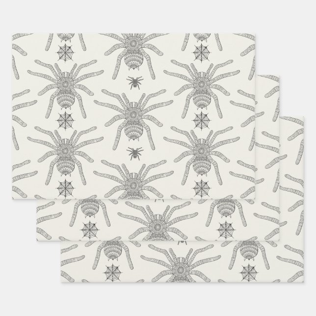 Feuille De Papier Cadeau Araignée (Lot)
