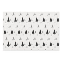 Arbre de Noël noir et blanc minimaliste moderne