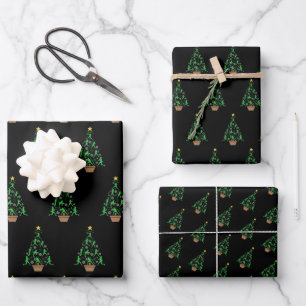 Feuille De Papier Cadeau Arbre de Noël pour filles de filles