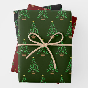 Feuille De Papier Cadeau Arbre de Noël pour filles de football féminin
