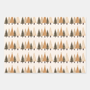 Feuille De Papier Cadeau Arbre de Noël Tribal Neutre Afrocentrique