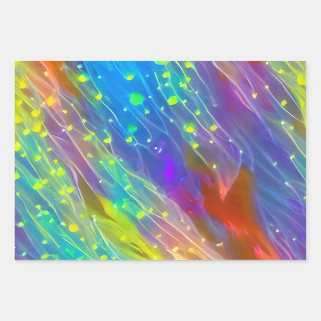 Feuille De Papier Cadeau Arc-en-ciel (Devant)