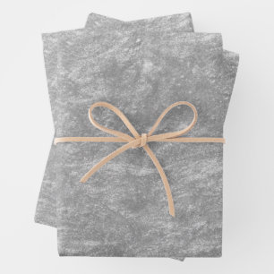 Feuille De Papier Cadeau Argent Faux Foil