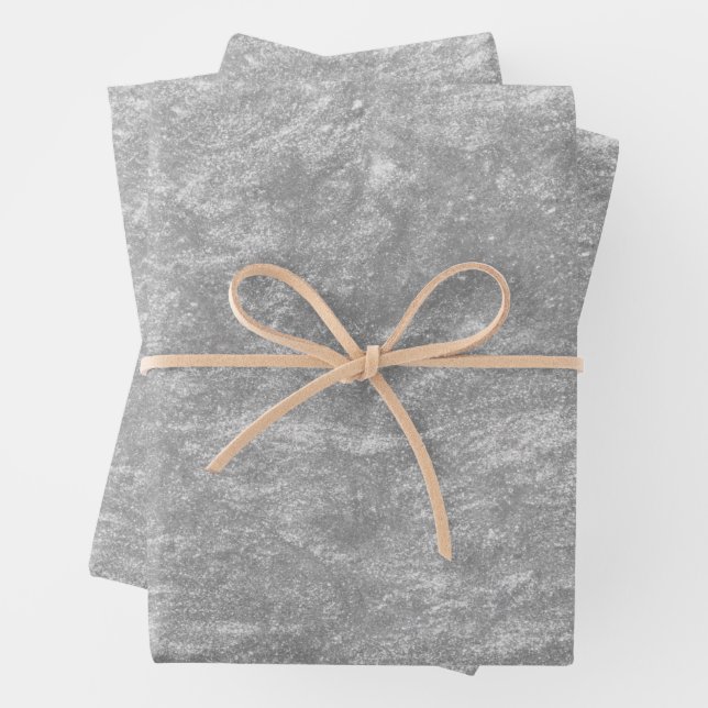 Feuille De Papier Cadeau Argent Faux Foil (En situation)