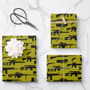 Feuille De Papier Cadeau Armes longues Matériel de qualité militaire Sports