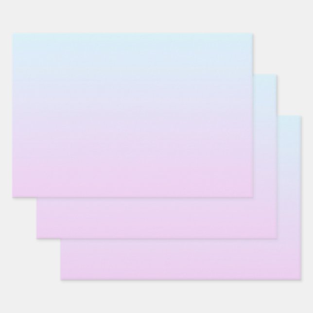 Feuille De Papier Cadeau Arrière - plan de dégradé rose et bleu pastel (Lot)