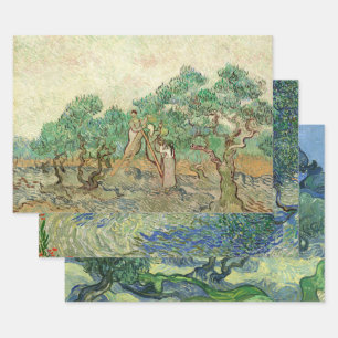 Feuille De Papier Cadeau Art de Vincent Van Gogh, Découpage