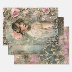 Feuille De Papier Cadeau Art Déco Esthétique Poids Lourd Découpage