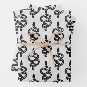Feuille De Papier Cadeau Art folklorique texturé grungy sorcière serpent no