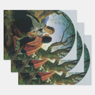 Feuille De Papier Cadeau Art vintage, Amateurs de Dusk, Sir Joseph Noel Pat