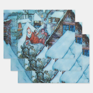 Feuille De Papier Cadeau Arthur Rackham Christmas Eve Art