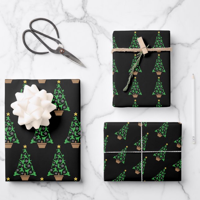 Feuille De Papier Cadeau Arts martiaux féminins - Karate Arbre de Noël pour (Recto)