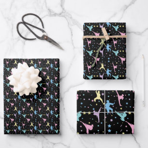 Feuille De Papier Cadeau Arts martiaux Karate Étoiles Abstraites Étincelles
