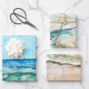 Feuille De Papier Cadeau Artwork littoral Abstrait Beach