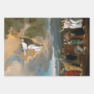 Feuille De Papier Cadeau Ascension (Jésus-Christ ascendant au Ciel)