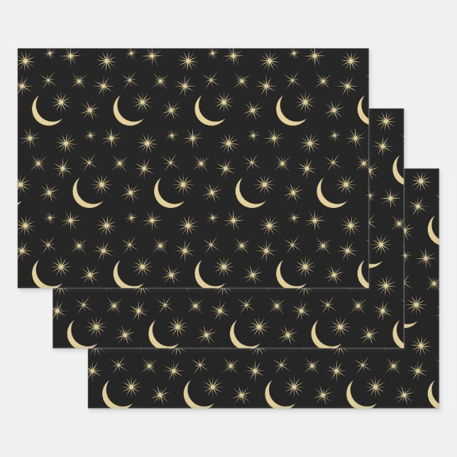 Feuille De Papier Cadeau Astronomie spatiale de l'univers des étoiles de la (Lot)