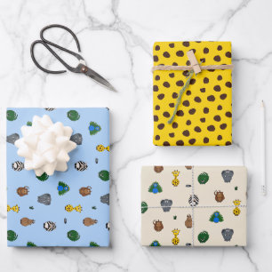 Feuille De Papier Cadeau Au zoo