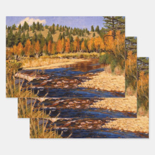 Feuille De Papier Cadeau Automne Colorado